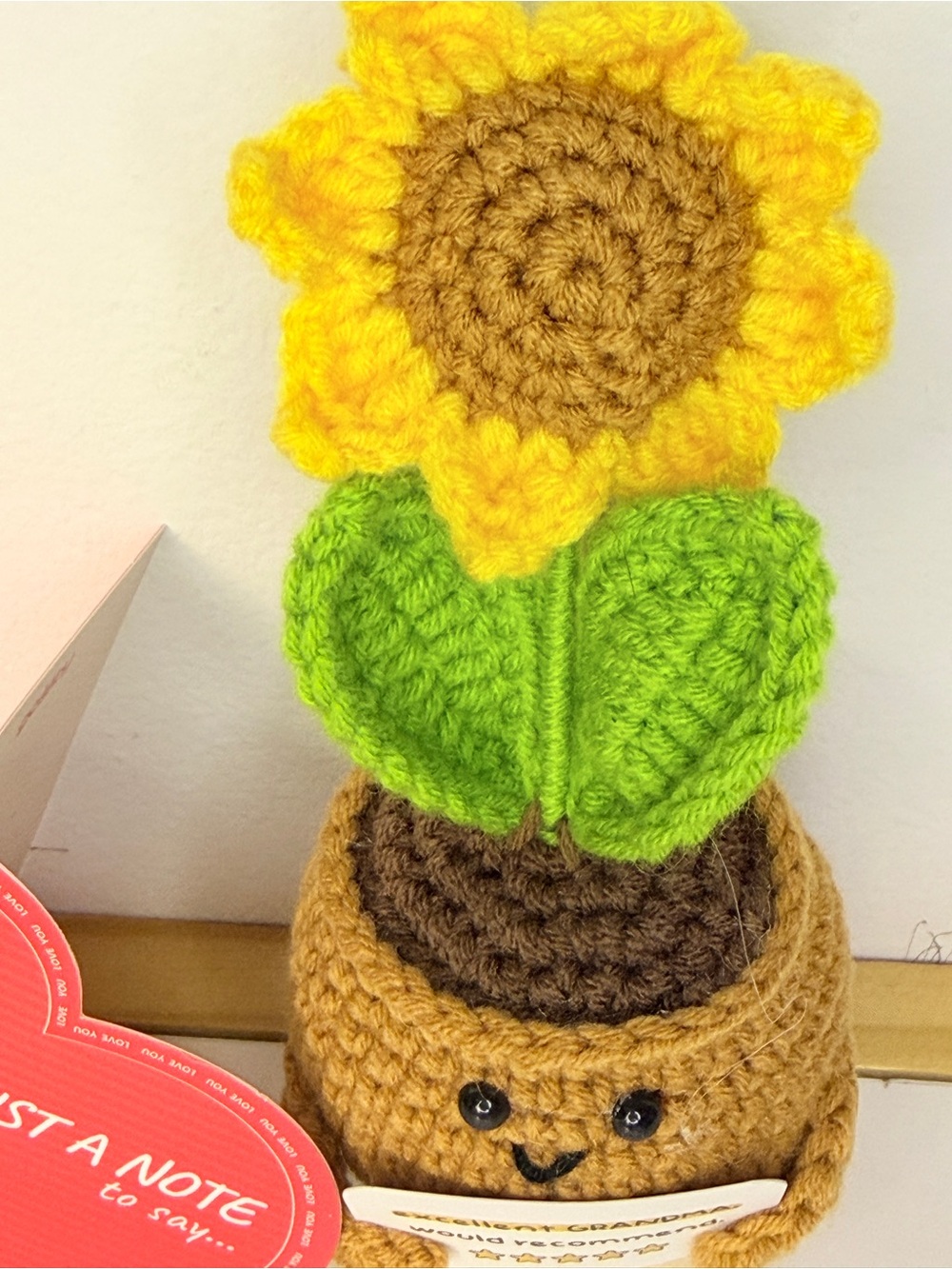 Handmade Crocheted Sunflower Plush - Yellow & Green